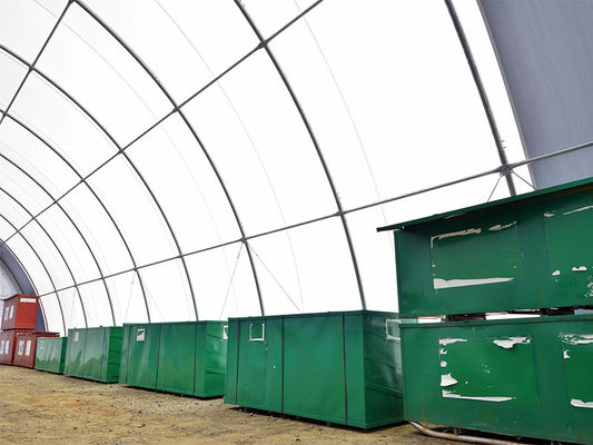 Toldo impermeable para exteriores personalizado, tejido de PVC, túnel de polietileno, refugio para contenedores de envío